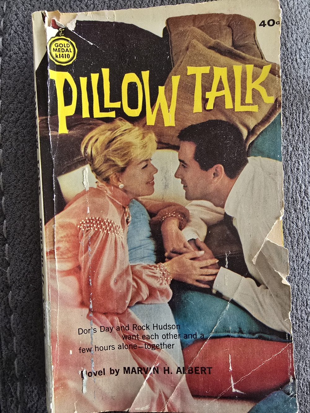 Pillow Talk Vintage Romance Paperback, Doris Day & Rock Hudson, 1959 1st Edition